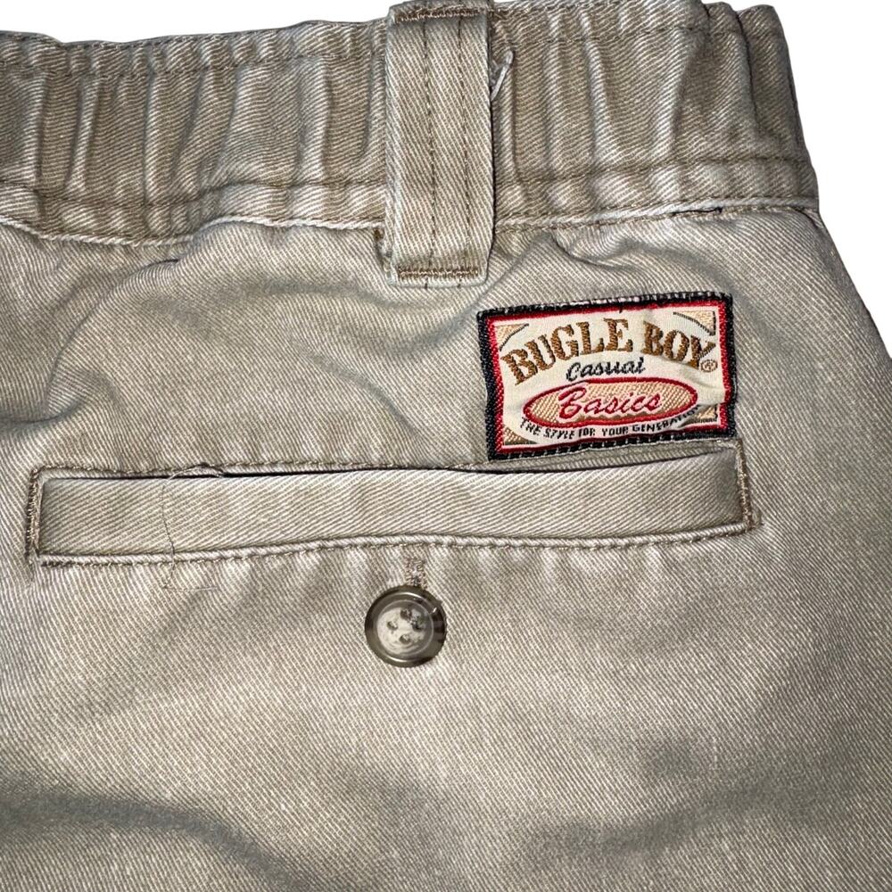 Vintage Bugle Boy Mens 90s Streetwear Khaki Skater Chino Pleated Shorts